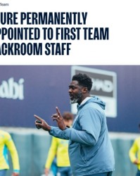 Baccarat-曼城官方：科洛-图雷加入一线队教练组，担任瓜迪奥拉助教